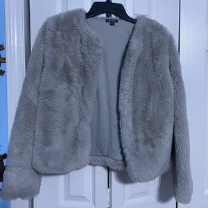 Grey Faux Fur Coat